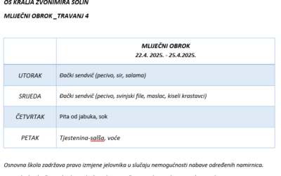 MLIJEČNI OBROK_TRAVANJ 4