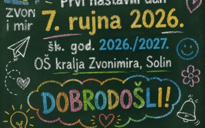OBAVIJEST O POČETKU NASTAVE U ŠKOLSKOJ GODINI 2026./2027.